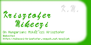 krisztofer mikeczi business card